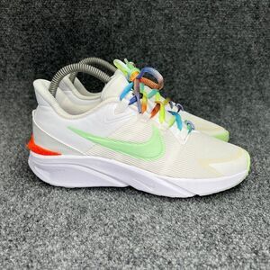 Nike Star Runner 4 Next Nature SE GS Shoes Girl's 5 White‎ Vapor Green Sneakers